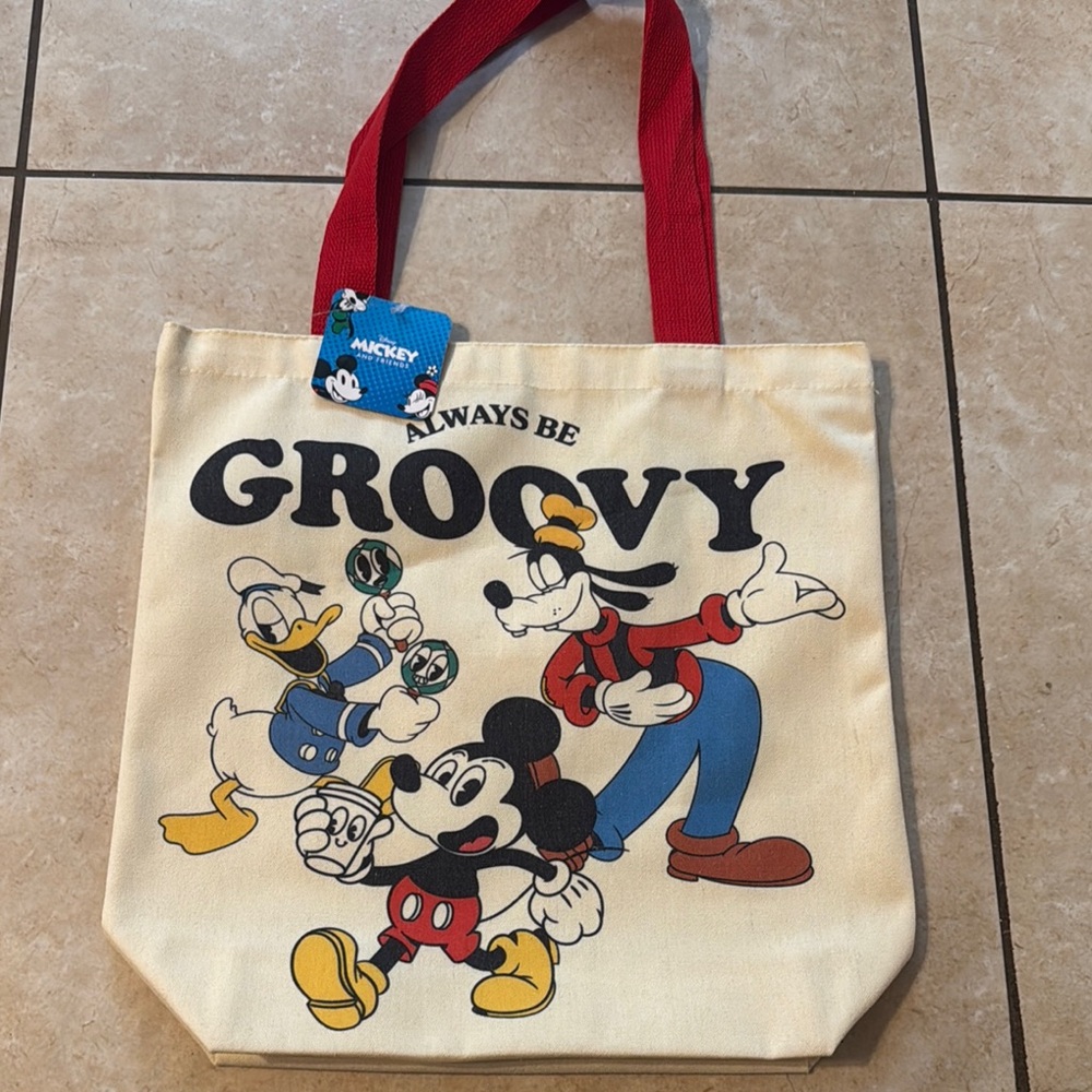 New Disney Mickey & Friends Groovy Canvas Tote Bag
15"x15"x4"